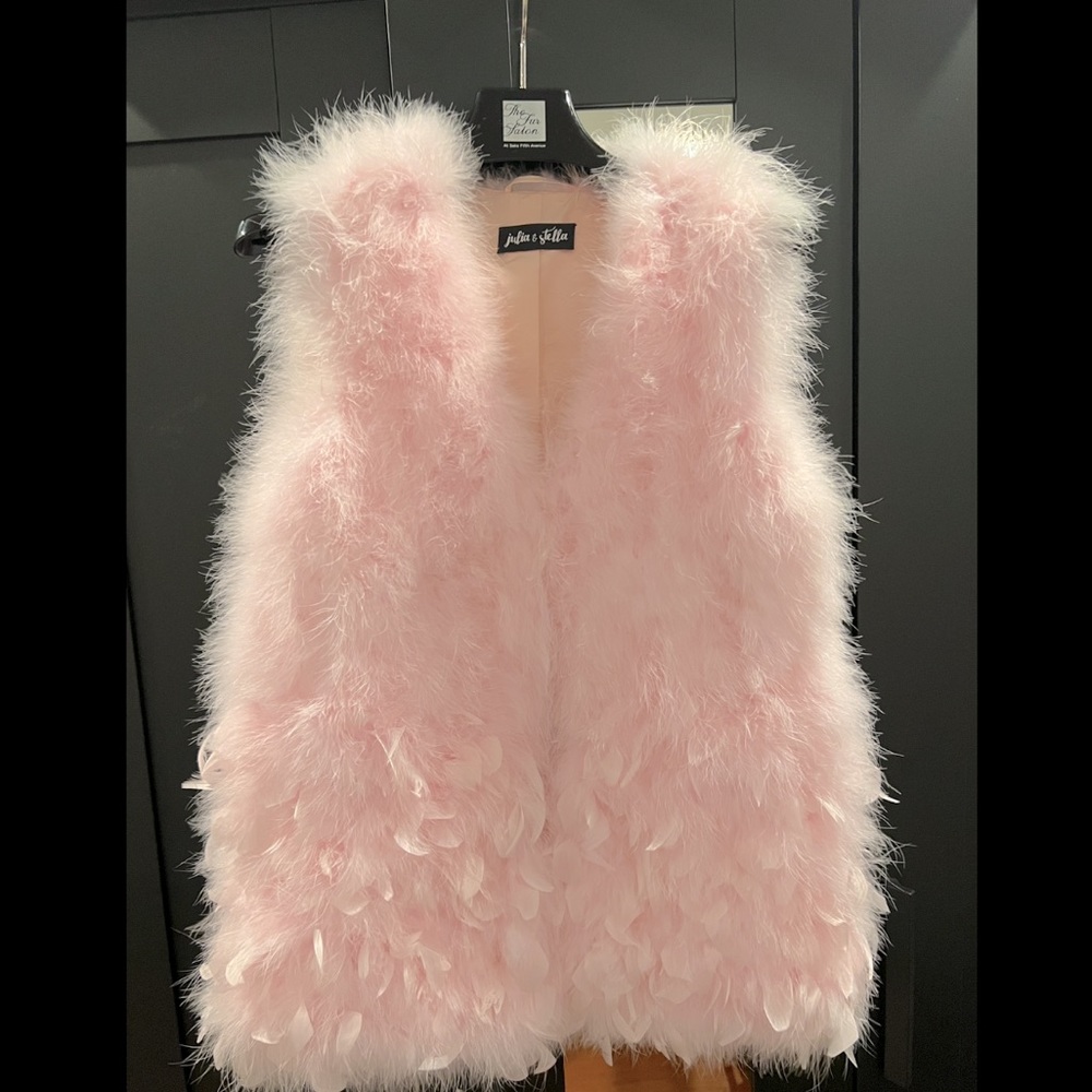 NWT 100% Authentic Julia & Stella Feather Vest